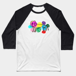 Dog Flower Baseball T-Shirt